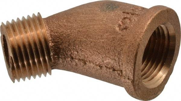 Legend Valve - Class 125, 3/8" Internal Pipe, Bronze 45° Elbow - FNPT x MNPT - Americas Industrial Supply