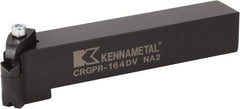 Kennametal - CRGP, Right Hand Cut, 45° Lead Angle, 1" Shank Height x 1" Shank Width, Neutral Rake Indexable Turning Toolholder - 6" OAL, R..V23 Insert Compatibility, Series V-Bottom Round - Americas Industrial Supply