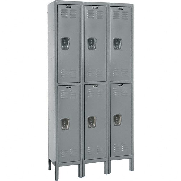 Hallowell - 6 Door, 2 Tier, Premium Wardrobe Lockers - Americas Industrial Supply
