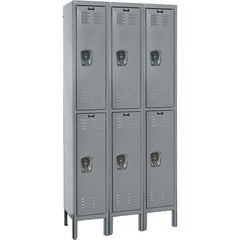 Hallowell - 6 Door, 2 Tier, Premium Wardrobe Lockers - Americas Industrial Supply