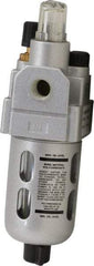 PRO-SOURCE - 1/8" NPT, 145 Max psi Miniature Modular Lubricator - Polycarbonate Bowl with Metal Guard, with Sight Glass, Cast Aluminum Body, 16 CFM, 140°F Max Temp, 1.57" Wide x 5.31" High - Americas Industrial Supply