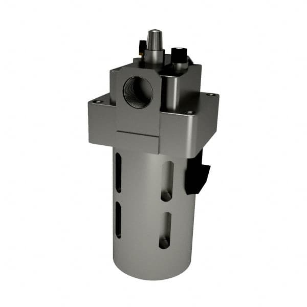 PRO-SOURCE - 1/2" NPT, 145 Max psi Standard Modular Lubricator - Polycarbonate Bowl with Metal Guard, with Sight Glass, Cast Aluminum Body, 200 CFM, 140°F Max Temp, 2-3/4" Wide x 7.48" High - Americas Industrial Supply