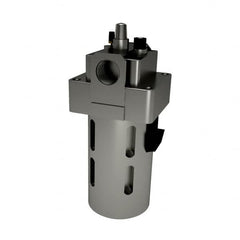 PRO-SOURCE - 1/2" NPT, 145 Max psi Standard Modular Lubricator - Polycarbonate Bowl with Metal Guard, with Sight Glass, Cast Aluminum Body, 200 CFM, 140°F Max Temp, 2-3/4" Wide x 7.48" High - Americas Industrial Supply