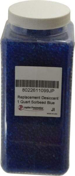 PRO-SOURCE - 1 Qt Air Dryer Jar Sorbead Blue Desiccant - For Use with Jupiter Pneumatics Desiccant Dryers - Americas Industrial Supply