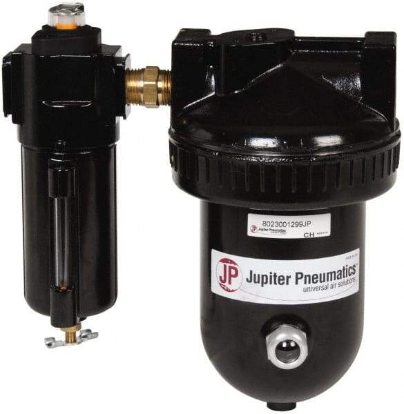 PRO-SOURCE - 15 CFM at 100 psi Inlet, 2 Stage Desiccant Dryer - 1/2" NPT Inlet/Outlet x 9" Long x 5-1/2" Wide x 9" High - Americas Industrial Supply