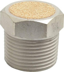 PRO-SOURCE - 1 Male NPT, 1-5/16" Hex, 1-5/16" OAL, Breather Vent - 150 Max psi, Bronze - Americas Industrial Supply