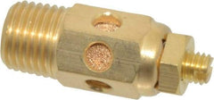 PRO-SOURCE - 1/4 Male NPT, 9/16" Hex, 1-9/16" OAL, Speed Control Muffler - 300 Max psi, 30 CFM, Brass - Americas Industrial Supply