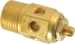 PRO-SOURCE - 3/8 Male NPT, 11/16" Hex, 1-5/8" OAL, Speed Control Muffler - 300 Max psi, 40 CFM, Brass - Americas Industrial Supply