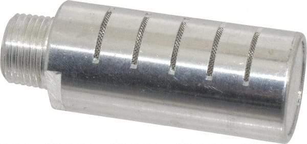 PRO-SOURCE - 1/2 Male NPT, 1" Hex, 3-1/4" OAL, Muffler - 300 Max psi, 60 CFM, Aluminum - Americas Industrial Supply