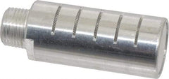 PRO-SOURCE - 1/2 Male NPT, 1" Hex, 3-1/4" OAL, Muffler - 300 Max psi, 60 CFM, Aluminum - Americas Industrial Supply