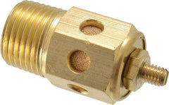 PRO-SOURCE - 1/2 Male NPT, 7/8" Hex, 2" OAL, Speed Control Muffler - 300 Max psi, 60 CFM, Brass - Americas Industrial Supply