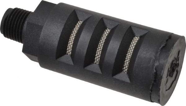 PRO-SOURCE - 1/8 Male NPT, 5/8" Hex, 2-7/64" OAL, Muffler - 150 Max psi, Glass Filled Nylon - Americas Industrial Supply