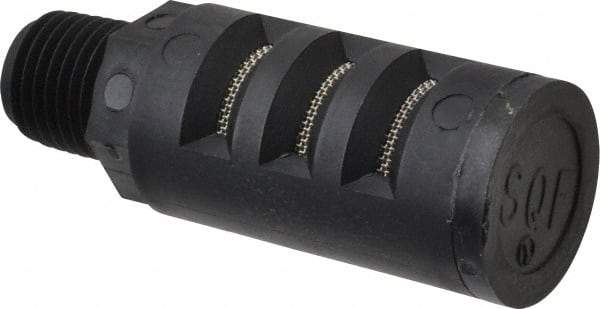 PRO-SOURCE - 1/4 Male NPT, 5/8" Hex, 2-15/64" OAL, Muffler - 150 Max psi, Glass Filled Nylon - Americas Industrial Supply