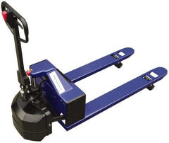 Value Collection - 2,200 Lb Capacity, 7-1/2" Lift Semi-Electric Pallet Truck - 3" Min Lift Height, 48" Fork Length x 27" Fork Width, 27" Overall Width - Americas Industrial Supply
