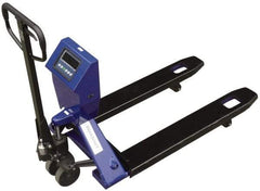 Value Collection - 4,400 Lb Capacity, 7" Lift Scale Pallet Truck - 3" Min Lift Height, 45-1/4" Fork Length x 27" Fork Width, 27-3/4" Overall Width - Americas Industrial Supply