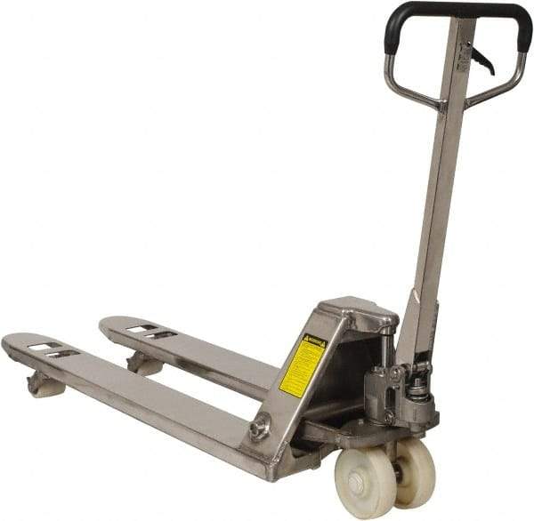 Value Collection - 4,400 Lb Capacity, 7-1/2" Lift Stainless Steel Pallet Truck - 3" Min Lift Height, 48" Fork Length x 21" Fork Width, 21" Overall Width - Americas Industrial Supply