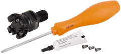 Kennametal - 38.1mm Cutting Diam, 1-1/2" Max Depth of Cut, Modular Connection Indexable Copy End Mill - 4 Inserts, RP.T 1204M0.. Insert, BMD Toolholder, Through Coolant - Americas Industrial Supply