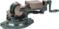 Gibraltar - 3" Jaw Width, 3-1/2" Jaw Opening Capacity, 3-Way Angle Swivel Machine Vise - Manual Operation, 1 Station, 16" Long x 6.3" High x 1-1/4" Deep, Cast Iron - Americas Industrial Supply