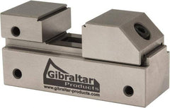 Gibraltar - 1" Jaw Width, 13/16" Jaw Opening Capacity, 3/8" Jaw Height, Toolmaker's Vise - Flat Jaw, 0.0001" Parallelism, 0.0001" Squareness, 2.55" OAL x 1-3/16" OAH - Americas Industrial Supply