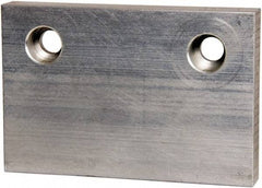 Gibraltar - 6" Wide x 4" High x 3/4" Thick, Flat/No Step Vise Jaw - Soft, Aluminum, Fixed Jaw, Compatible with 6" Vises - Americas Industrial Supply
