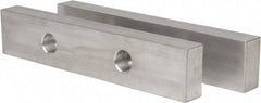 Gibraltar - 12" Wide x 2-1/2" High x 1-1/4" Thick, Flat/No Step Vise Jaw - Soft, Aluminum, Fixed Jaw, Compatible with 12" Vises - Americas Industrial Supply