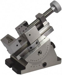 Gibraltar - 2-3/4" Jaw Width, 3" Jaw Opening Capacity, Horizontal Swivel Machine Vise - Manual Operation, 1 Station, 6.28" Long x 5.38" High x 1-3/16" Deep, Steel - Americas Industrial Supply