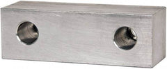 Gibraltar - 6" Wide x 2" High x 2" Thick, Flat/No Step Vise Jaw - Soft, Aluminum, Fixed Jaw, Compatible with 6" Vises - Americas Industrial Supply