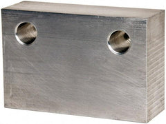Gibraltar - 6" Wide x 4" High x 2" Thick, Flat/No Step Vise Jaw - Soft, Aluminum, Fixed Jaw, Compatible with 6" Vises - Americas Industrial Supply