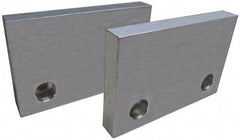 Gibraltar - 6" Wide x 3" High x 3/4" Thick, Flat/No Step Vise Jaw - Soft, Aluminum, Fixed Jaw, Compatible with 6" Vises - Americas Industrial Supply