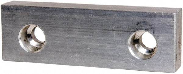 Gibraltar - 4" Wide x 1-1/4" High x 5/8" Thick, Flat/No Step Vise Jaw - Soft, Aluminum, Fixed Jaw, Compatible with 4" Vises - Americas Industrial Supply