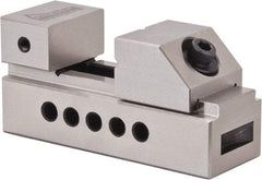 Gibraltar - 1-27/64" Jaw Width, 1-1/2" Jaw Opening Capacity, 0.91" Jaw Height, Toolmaker's Vise - Flat Jaw, 0.003" Parallelism, 0.005" Squareness, 100mm OAL x 1.89" OAH - Americas Industrial Supply