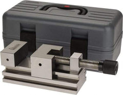 Gibraltar - 2-3/4" Jaw Width, 4" Jaw Opening Capacity, 1-3/16" Jaw Height, Toolmaker's Vise - Flat Jaw, 0.003" Parallelism, 0.005" Squareness, 254mm OAL x 2-7/16" OAH - Americas Industrial Supply