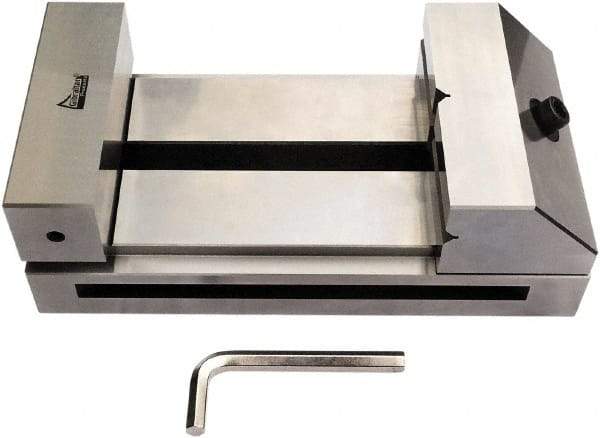 Gibraltar - 4-59/64" Jaw Width, 6" Jaw Opening Capacity, 1.97" Jaw Height, Toolmaker's Vise - Flat Jaw, 0.003" Parallelism, 0.005" Squareness, 280mm OAL x 3-15/16" OAH - Americas Industrial Supply