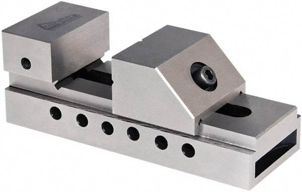 Gibraltar - 2" Jaw Width, 2-3/8" Jaw Opening Capacity, 2-9/16" Jaw Height, Toolmaker's Vise - Flat Jaw, 0.00012" Parallelism, 0.0002" Squareness, 5-1/2" OAL x 1-31/32" OAH - Americas Industrial Supply