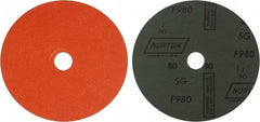 Norton - 7" Diam 7/8" Hole 80 Grit Fiber Disc - Ceramic, Series R980P - Americas Industrial Supply