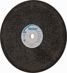 Norton - 16" Zirconia Alumina Cutoff Wheel - 5/32" Thick, 1" Arbor, 3,820 Max RPM, Use with Stationary Grinders - Americas Industrial Supply