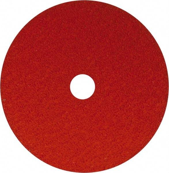 Norton - 7" Diam 7/8" Hole 24 Grit Fiber Disc - Ceramic, Series R980P - Americas Industrial Supply