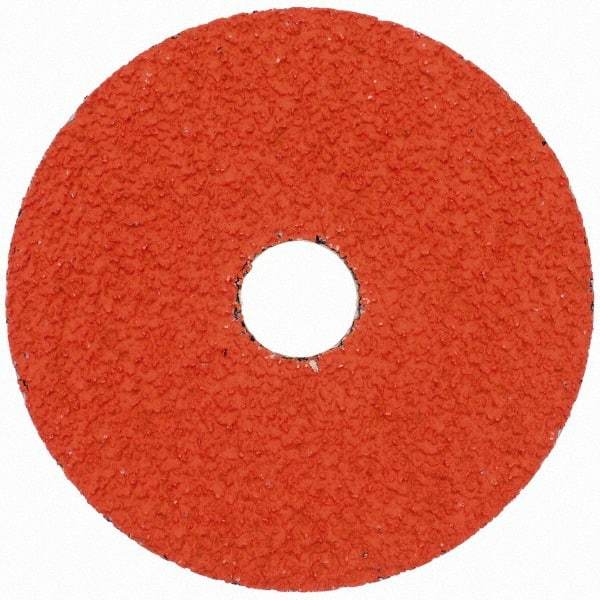 Norton - 4-1/2" Diam 7/8" Hole 24 Grit Fiber Disc - Ceramic, Series R980P - Americas Industrial Supply