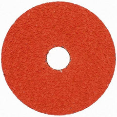 Norton - 4-1/2" Diam 7/8" Hole 24 Grit Fiber Disc - Ceramic, Series R980P - Americas Industrial Supply
