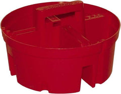 Bucket Boss - Red Plastic Bucket Organizer - 10" Diam x 6" High - Americas Industrial Supply