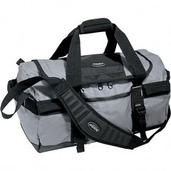 Bucket Boss - 2 Pocket Gray & Black Tarpaulin Tool Bag - 20" Wide x 12" Deep x 12" High - Americas Industrial Supply