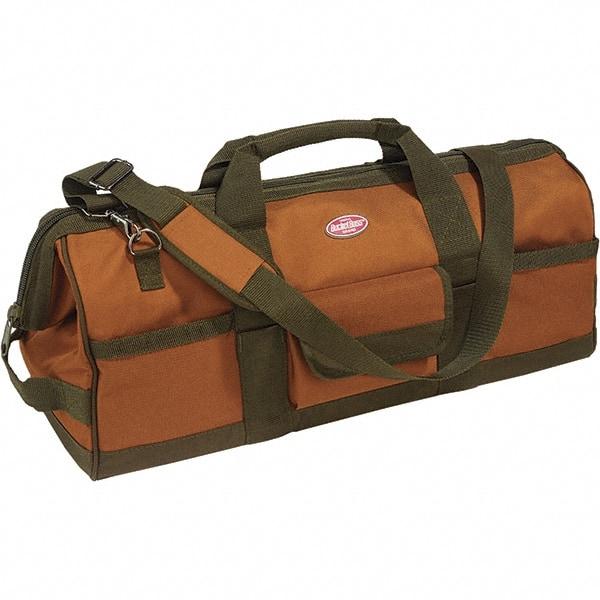 Bucket Boss - 16 Pocket Brown & Green Polyester Tool Bag - 24" Wide x 10" Deep x 10" High - Americas Industrial Supply