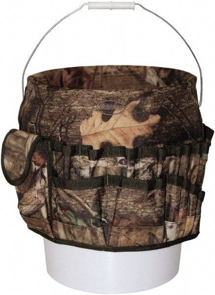 Bucket Boss - 20 Pocket General Purpose Holster - Polyester, Camouflage, 11" Wide x 11" High - Americas Industrial Supply