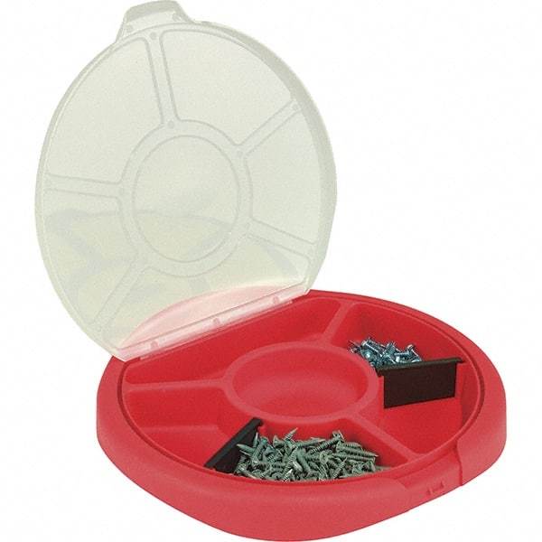 Bucket Boss - 6 Pocket General Purpose Holster - Plastic, Clear Lid/Red, 12-1/2" Wide x 1" High - Americas Industrial Supply