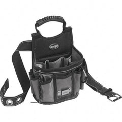 Bucket Boss - 13 Pocket General Purpose Holster - Ballistic Polyester, Black & Gray - Americas Industrial Supply