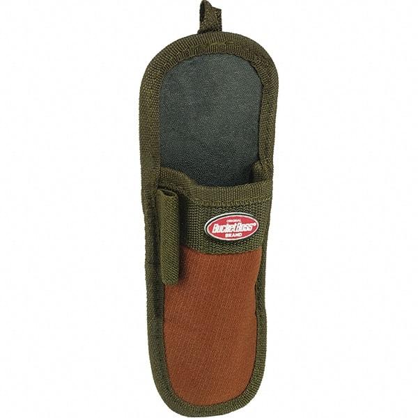 Bucket Boss - 1 Pocket Knife Holster - Polyester, Brown & Green - Americas Industrial Supply