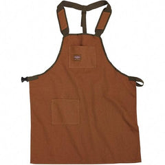 Bucket Boss - 30 to 52" Waist Apron - 2 Pocket, Brown/Green, Canvas - Americas Industrial Supply