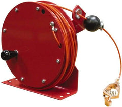 Reelcraft - 1/8 Inch x 100 Ft. Steel Stranded Cable Grounding Reel - Hand Crank Reel - Americas Industrial Supply