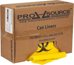 PRO-SOURCE - 33 Gal Capacity, Yellow, Hazardous Waste Bag - 1.3 mil Thick x 33" Wide x 39" High, Roll - Americas Industrial Supply