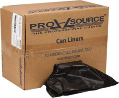 PRO-SOURCE - 1.5 mil Thick, Heavy-Duty Trash Bags - Linear Low-Density Polyethylene (LLDPE), Flat Pack Dispenser, 38" Wide x 58" High, Black - Americas Industrial Supply